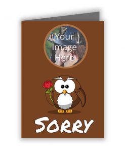 I am Sorry Customized Greeting Card - Brown