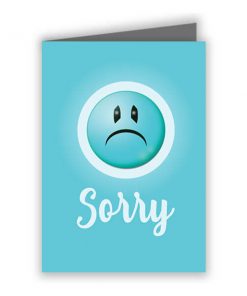 I am Sorry Customized Greeting Card - Blue Circle