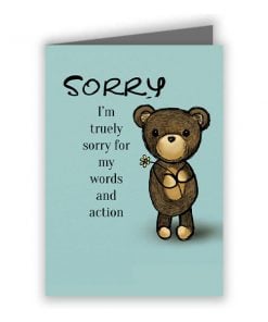 I am Sorry Customized Greeting Card - Teddy Bear
