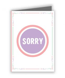 I am Sorry Customized Greeting Card - White