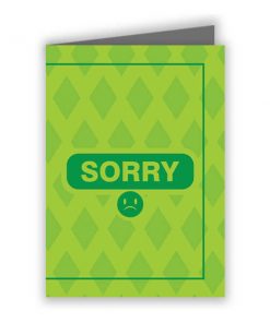 I am Sorry Customized Greeting Card - Green