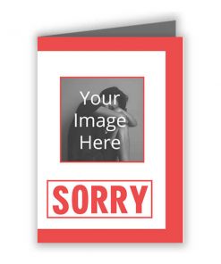 I am Sorry Customized Greeting Card - Red