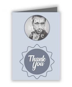 Thank You Customized Greeting Card - Grey Star