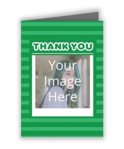 Thank You Customized Greeting Card - Green