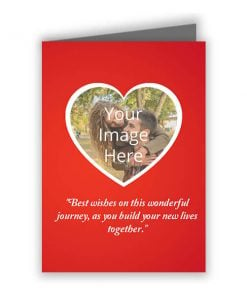 Wedding Customized Greeting Card - Red Heart