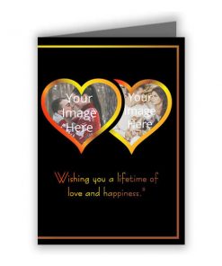 Wedding Customized Greeting Card - Gold and Black
