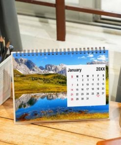 Nature Theme Customized Photo Desk Calendar Rectangle Landscape