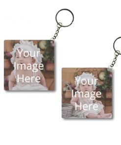 Customized Photo Printed Square Keychain - 2 Side Print
