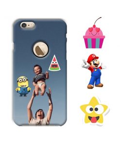 Sticker Design Custom Back Case for Apple iPhone 6 with Logo Cut