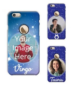 Zodiac Signs Design Custom Back Case for Apple iPhone 6 with Logo Cut