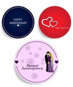 Anniversary Design Customized Photo Printed Circle Stickers
