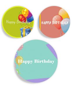 Birthday Design Customized Photo Printed Circle Stickers