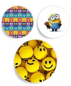 Emoji Design Customized Photo Printed Circle Stickers