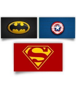 Superhero Design Customized Photo Printed Rectangle Stickers