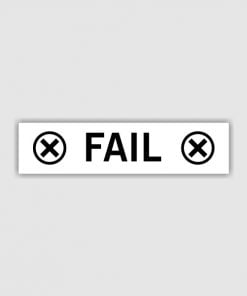 Fail Text Customized Self Inking Pre-Inked Rubber Stamp