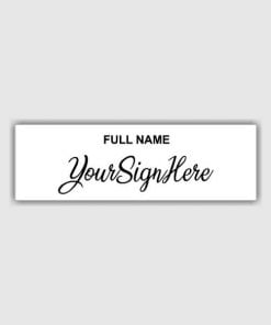 Sign with Full Name Design Customized Self Inking Pre-Inked Signature Rubber Stamp