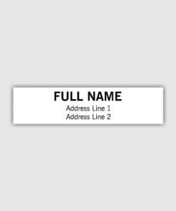 Full Name &amp; Address Customized Self Inking Pre-Inked Rubber Stamp