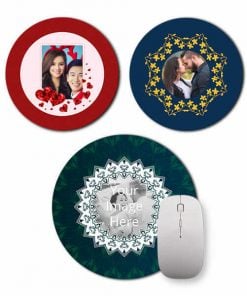 Wedding Design Custom Circle Photo Printed Mouse Pad