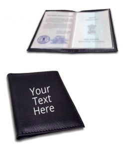 Customized Passport Holder Wallet - Black