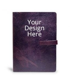 Customized Leather Notebook Calendar Diary - Dark Brown