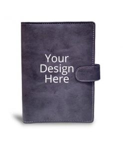 Customized Leather Notebook Calendar Diary - Grey