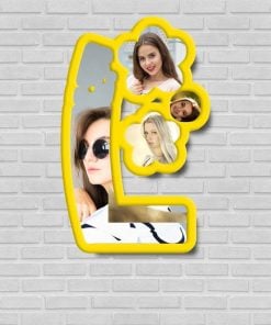 L Alphabet Shaped Customized Photo Wooden Frame Wall Hanging