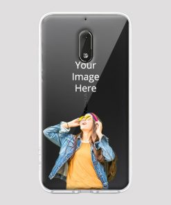 Transparent Customized Soft Back Cover for Nokia 6