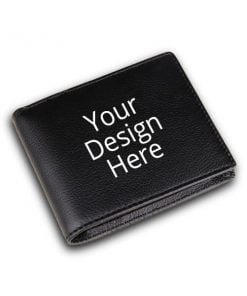 Customized Leather Wallet for Men - Black