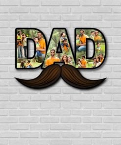 Dad Customized Photo Wooden Frame Wall Hanging