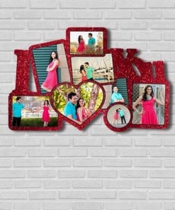 I Love You Customized Photo Wooden Frame Wall Hanging