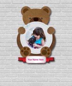 Teddy Bear Customized Photo Wooden Frame Wall Hanging