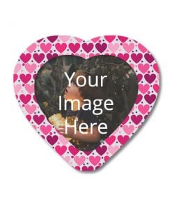 Customized Printed Fridge Photo Magnet - Heart