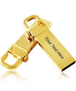 Gold Hook Design Metal Custom Printed USB Pen Drive