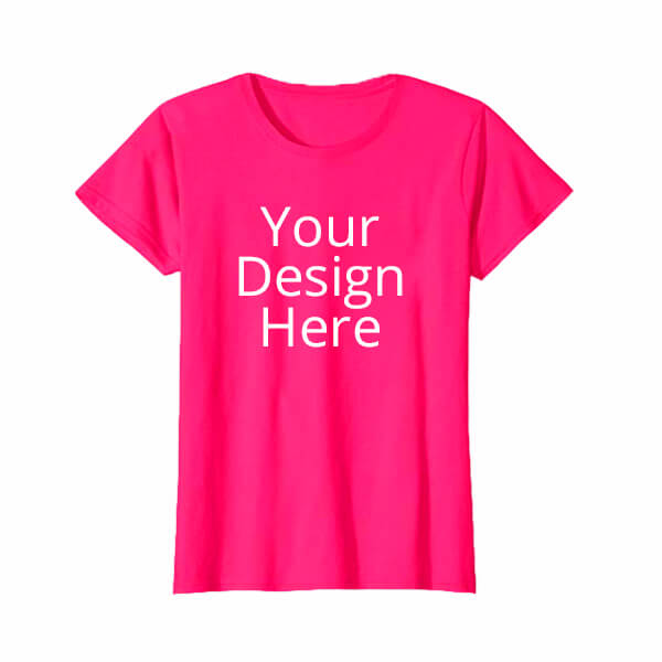 Buy Pink Customized Half Sleeve Cotton Women's T-Shirt Online | yourPrint