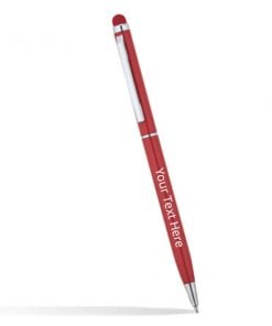 Red Slim Metal Customized Pen