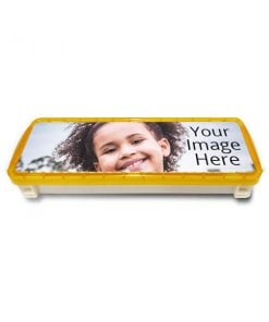 Yellow Color Customized Photo Printed Geometry Pencil Box