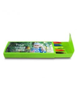 Green Color Customized Photo Printed Geometry Pencil Box