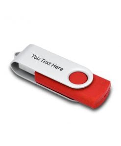 Red Swivel Custom Printed USB Pen Drive