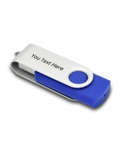 Blue Swivel Custom Printed USB Pen Drive