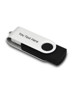 Black Swivel Custom Printed USB Pen Drive