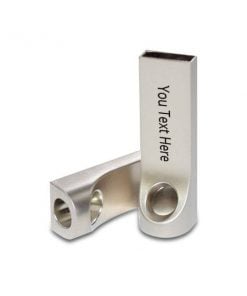 Light Silver Custom Printed USB Pen Drive