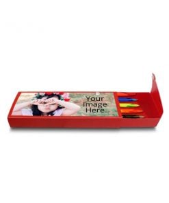 Red Color Customized Photo Printed Geometry Pencil Box
