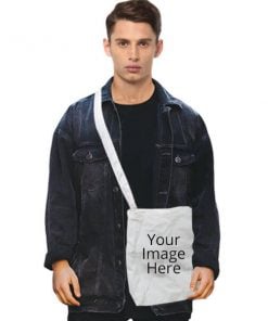 Customized Photo Printed Sling Side Bag - White