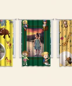 Kids Design Customized Photo Printed Curtain