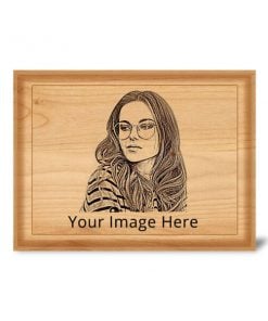 Landscape Frame Customized Wooden Photo Engraved Plaque