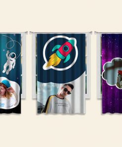 Space Design Customized Photo Printed Curtain