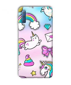 Unicorn Design Custom Back Case for Samsung Galaxy A7 2018