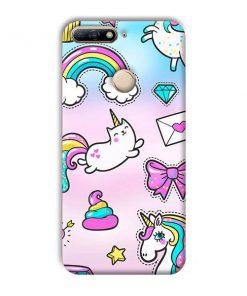 Unicorn Design Custom Back Case for Huawei Honor 7A