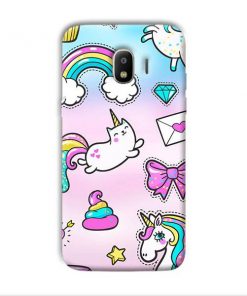 Unicorn Design Custom Back Case for Samsung Galaxy J2 2018