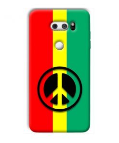 Peace Symbol Design Custom Back Case for LG V30